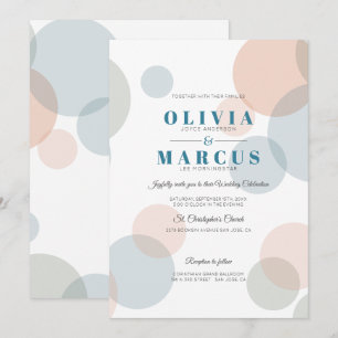 Invitación Boda Moderno Gran Audaz Confetti Dots
