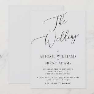 Invitación Boda moderno gris