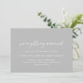 Invitación Boda moderno gris de Sydney