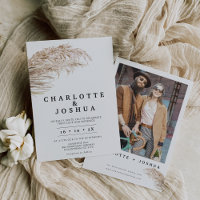 Boda moderno Minimalista Boho Pampas Palm Grass Pa