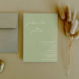 Invitación Boda moderno Minimalista de Mint Green