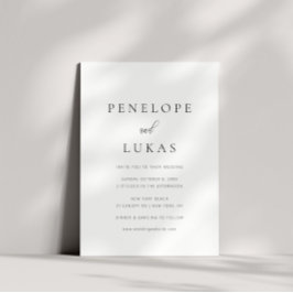 Invitación Boda moderno mínimo de guión clásico