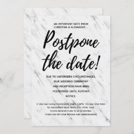 Invitación Boda moderno postergó el aplazamiento cancelado