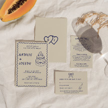 Boda moderno retro único retro con escritura manua