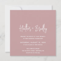 Boda moderno rosado minimalista