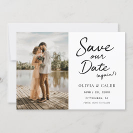 Invitación Boda moderno salva nuestra cita de nuevo