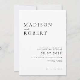Invitación Boda moderno simple