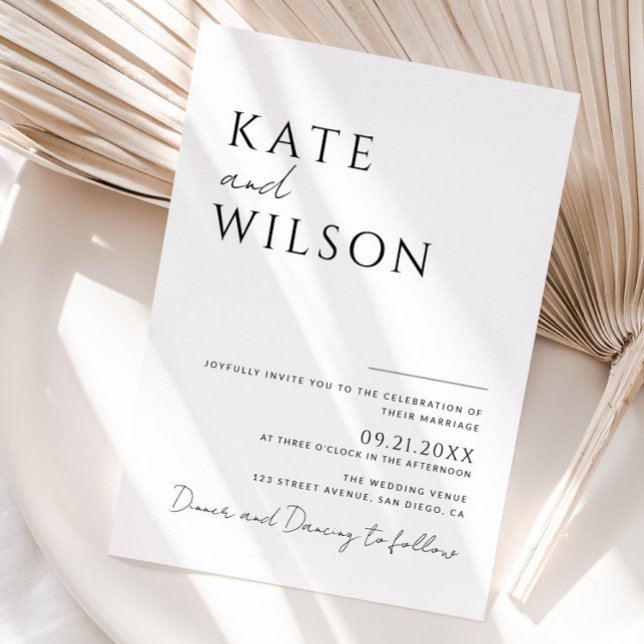 Invitación Boda moderno simple (Subido por el creador)