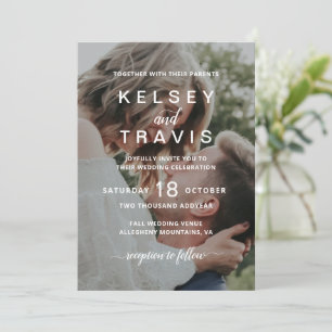 Invitación Boda moderno simple fotográfico elegante