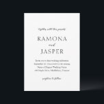 Invitación Boda moderno simple negro y blanco negrita<br><div class="desc">Elegante invitación a la boda con un diseño sencillo y minimalista. Un diseño clásico con grandes letras en los nombres para dar un toque moderno a esta invitación de estilo tradicional. Este diseño en blanco y negro puede modificarse a cualquier color que elija en la herramienta de edición de diseño....</div>