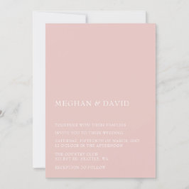 Invitación Boda moderno simple y elegante de Rubor