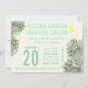 Invitación Boda moderno suave y amarillo