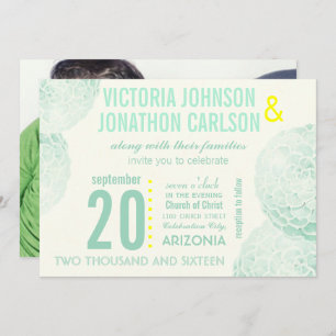 Invitación Boda moderno suave y amarillo