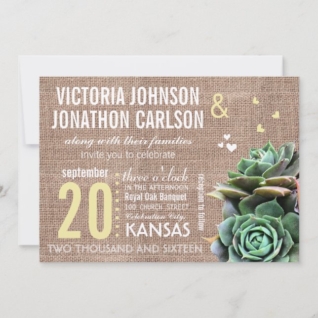 Invitación Boda moderno suave y amarillo (Anverso)