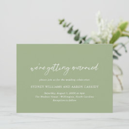 Invitación Boda moderno Sydney Sage Green