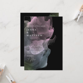 Invitación Boda moderno transparente de seda