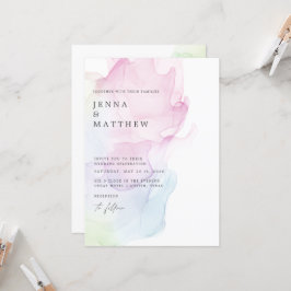 Invitación Boda moderno transparente de seda