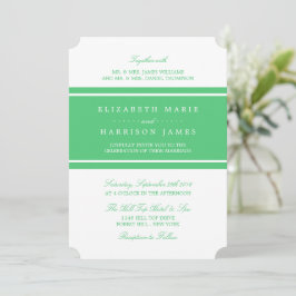 Invitación Boda moderno verde esmeralda