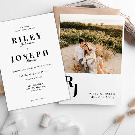 Invitación boda moderno y minimalista