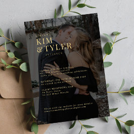 Invitación Boda moderno y transparente de superposición de or