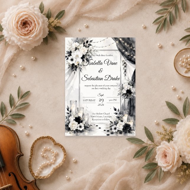 Invitación Boda Monocroma Elegante (Subido por el creador)