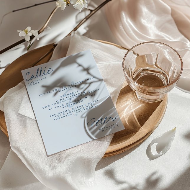 Invitación Boda Monocromático Retro Minimalista manuscrito (Subido por el creador)