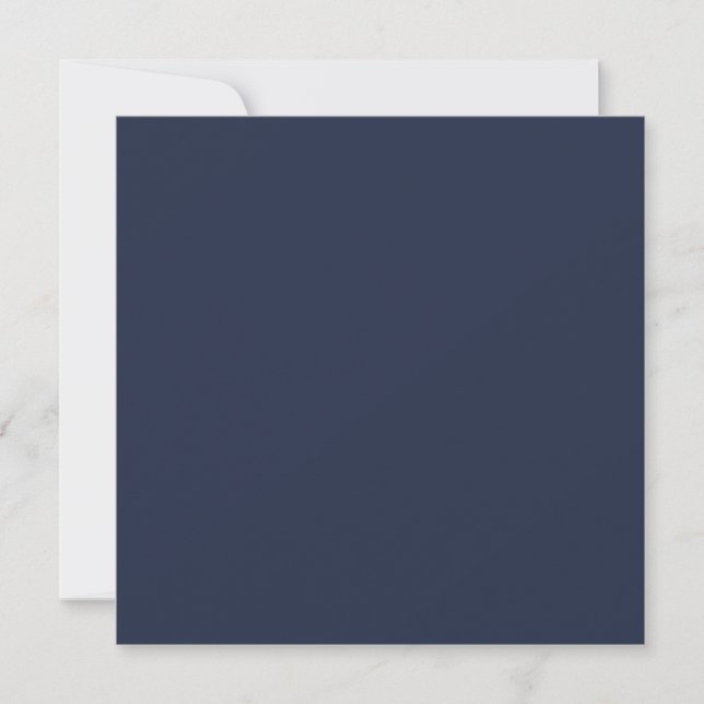 Invitación BODA monocromo azul de la Marina de Presupuestos (Anverso)