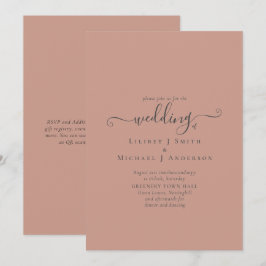 Invitación BODA Monocromo de Terracota Presupuestaria