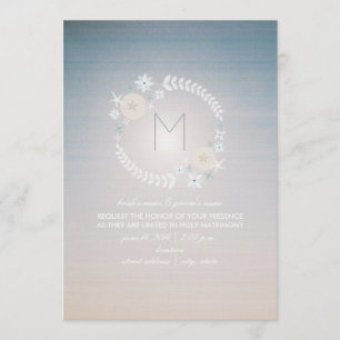 Invitación Boda monograma de Beach Sky Photo