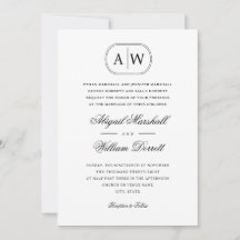 Boda Monograma de fotografía blanco negro