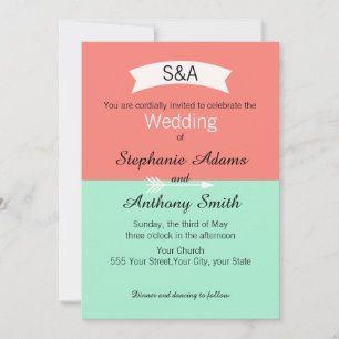 Invitación Boda Monograma de la Casa de la Monografía y del B