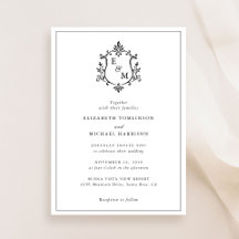 Boda Monograma de la Cresta Elegante
