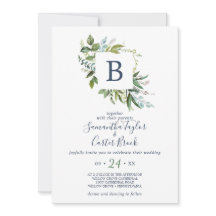 Boda Monograma de Verdor de Verano