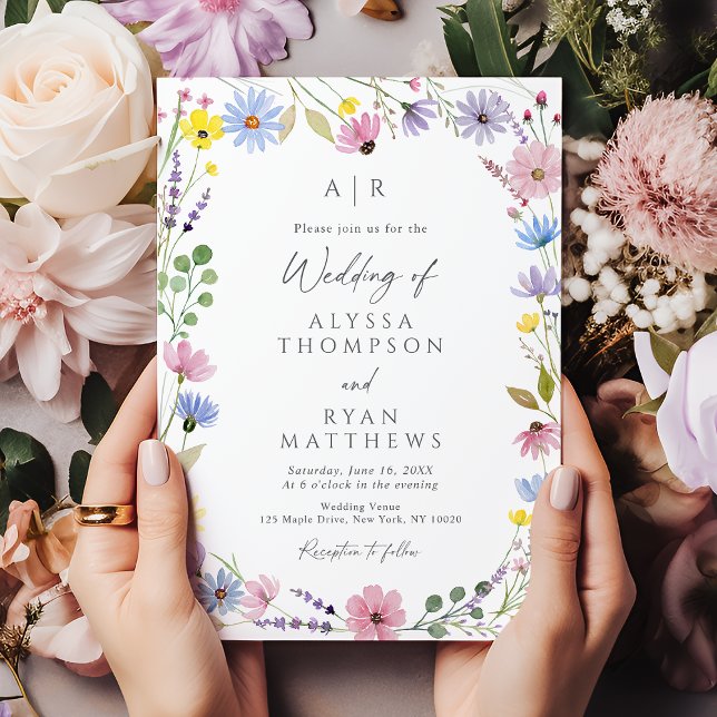 Invitación Boda Monograma del Boho Garden silvestre (Subido por el creador)