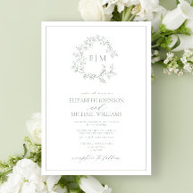 Boda Monograma del Escudo de Leafy Verde Masaje Mo