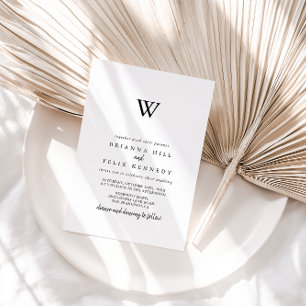 Invitación Boda monograma moderno