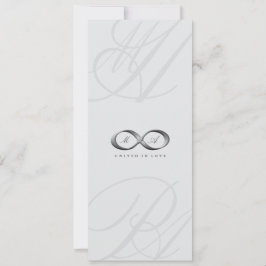 Invitación Boda Monograma Pareja de Cláusulas de Mano Infinit