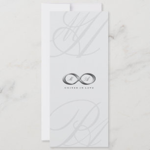 Invitación Boda Monograma Pareja de Cláusulas de Mano Infinit