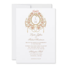 Boda Monograma Rosa Rococó Francés