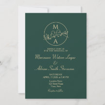 Boda Monograma Verde Esmeralda