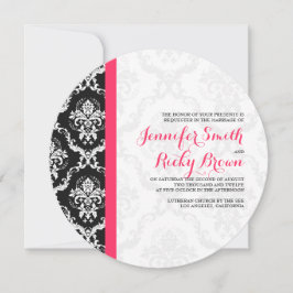 Invitación Boda Monogramado Elegante Blanco y Negro