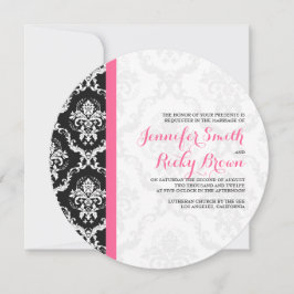 Invitación Boda Monogramado Elegante Blanco y Negro