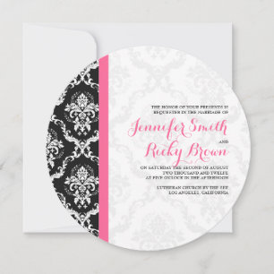 Invitación Boda Monogramado Elegante Blanco y Negro