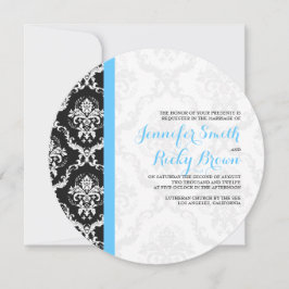 Invitación Boda Monogramado Elegante Blanco y Negro