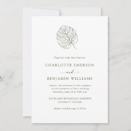 Invitación Boda Monstera