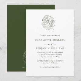 Invitación Boda Monstera