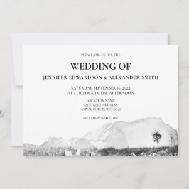 Invitación Boda montañoso de la cuenca del río Rústico