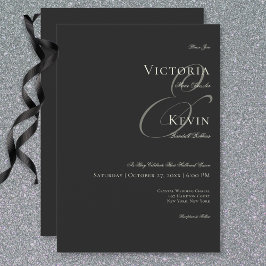 Invitación Boda Moody Victoriano oscuro Luna y Sol