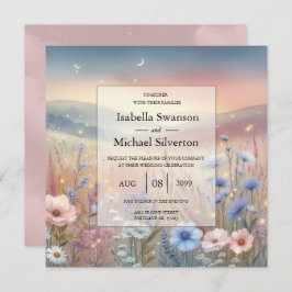 Invitación Boda Moonlit Wildflower Whispers