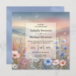 Invitación Boda Moonlit Wildflower Whispers